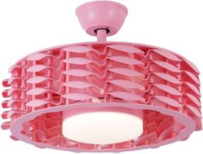 img 3 attached to 🌸 Pink Oceano Bladeless Ceiling Fan with LED Light for Girls' Room - 6 Speeds, 23 Inches