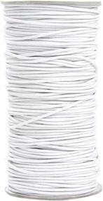 img 1 attached to 🧵 High-Quality 100 Yard Elastic Cord Stretch Thread for Jewelry Making in 0.08 Inches Diameter - White Color