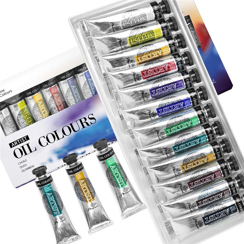 PHOENIX Artist Oil Paint Set - 12 Color /1.35 Oz. Large Tubes - Oil  Painting Colors for Professional Artists