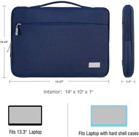 img 3 attached to 👝 MoKo 13-13.3 Inch Laptop Sleeve Case: MacBook Air & Pro, HP Dell Acer, Protective Bag with Pocket, Indigo