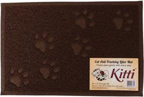 img 1 attached to 🐾 Say Goodbye to Messy Tracks with Kitti Cat Litter Anti Tracking Mats in Brown Rectangle Design