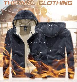 img 1 attached to 🧥 Gihuo Men's Winter Sherpa Lined Hoodie: The Ultimate Warmth in a Zip Up Sweatshirt Jacket