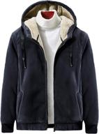 🧥 gihuo men's winter sherpa lined hoodie: the ultimate warmth in a zip up sweatshirt jacket logo