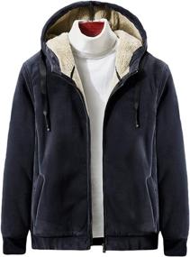 img 4 attached to 🧥 Gihuo Men's Winter Sherpa Lined Hoodie: The Ultimate Warmth in a Zip Up Sweatshirt Jacket