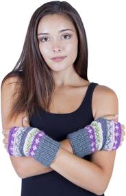 img 2 attached to 🧤 Lakhays Navy Fingerless Gloves - Men's Accessories & Mittens