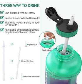 img 1 attached to 64 oz Gallon Water Bottle with Straw and Time to Drink - Motivational Fitness Water Bottle, Leakproof BPA-Free Tritan Large Water Jug for Sports