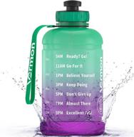 64 oz gallon water bottle with straw and time to drink - motivational fitness water bottle, leakproof bpa-free tritan large water jug for sports logo