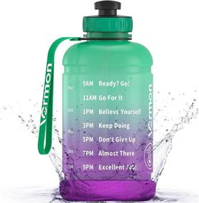 img 4 attached to 64 oz Gallon Water Bottle with Straw and Time to Drink - Motivational Fitness Water Bottle, Leakproof BPA-Free Tritan Large Water Jug for Sports