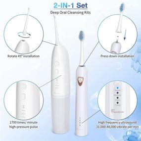 img 3 attached to 🦷 Beautlinks Water Flosser and Toothbrush Combo: Cordless Dental Care Set with 5 Modes, DIY Timers, and Portable Design