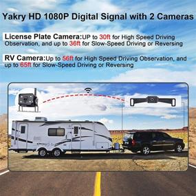 img 3 attached to HD 1080P Wireless RV Backup Camera System - 7 Inch DVR Monitor with Car/Truck Camera and 2 Infrared Rear View Cameras for Trailers, Motorhomes, and 5th Wheels - Pre-wired RV Adapter Included - Yakry Y33