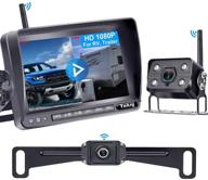 hd 1080p wireless rv backup camera system - 7 inch dvr monitor with car/truck camera and 2 infrared rear view cameras for trailers, motorhomes, and 5th wheels - pre-wired rv adapter included - yakry y33 logo