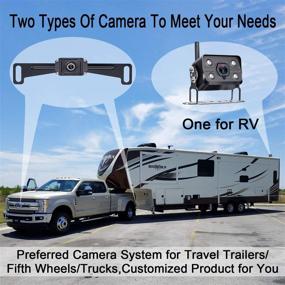 img 2 attached to HD 1080P Wireless RV Backup Camera System - 7 Inch DVR Monitor with Car/Truck Camera and 2 Infrared Rear View Cameras for Trailers, Motorhomes, and 5th Wheels - Pre-wired RV Adapter Included - Yakry Y33