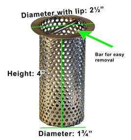 img 2 attached to Commercial Floor Strainer Perforated Stainless Filtration and Strainers