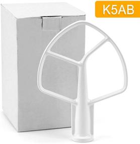 img 3 attached to 🍳 K5AB K5SS Kitchen Mixer Aid Coated Flat Beater by AMI PARTS - Replacement for 5 QT Mixer W10807813,9707670 with Models KSM50 KSM5 KSM450