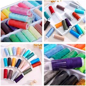 img 2 attached to 🧵 39 Color Sewing Threads - Industrial Machine and Hand Stitching Thread Set for Quick Repairs, Small Fixes at Home & On-the-Go Emergency Sewing Kit, Cotton Yarn for Beginners Quilting and Travel Embroidery Floss - Must-Have Quilting Accessories