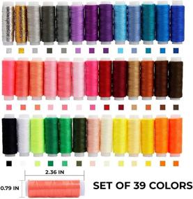 img 3 attached to 🧵 39 Color Sewing Threads - Industrial Machine and Hand Stitching Thread Set for Quick Repairs, Small Fixes at Home & On-the-Go Emergency Sewing Kit, Cotton Yarn for Beginners Quilting and Travel Embroidery Floss - Must-Have Quilting Accessories