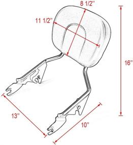 img 3 attached to 🛵 PBYMT Хромированный Съемный Cissy Bar Пассажирская спинка подголовника | Совместим с Harley Touring Street Glide Road King Electra Glide 2009-2020