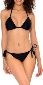 img 4 attached to 👙 Intelligent &amp; Alluring Women's String Bikini Ensemble