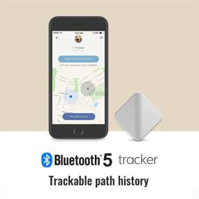 img 2 attached to Трекер Tracmo Bluetooth для поиска ключей и вещей с приложением для смартфонов. С смарт-тревогой и функцией отслеживания, водонепроницаемый, совместим с умными домашними устройствами для детей, домашних животных, багажа, кошельков, инвалидов. Заменяемая батарея. 1 шт. (Серебристый).