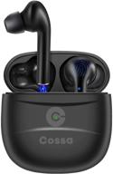 🎧 беспроводные наушники cossa true wireless с bluetooth и микрофонами - водонепроницаемость ipx8, глубокие басы hifi, зарядный чехол с беспроводной зарядкой, сенсорное управление, активное шумоподавление - идеально для спорта. логотип