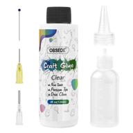 obsede art precision craft glue: clear adhesive 4fl oz/120ml with metal tip applicator kit for diy crafts, scrapbooking & more logo