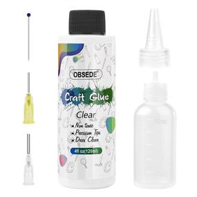 img 4 attached to OBSEDE Art Precision Craft Glue: Clear Adhesive 4fl oz/120ml with Metal Tip Applicator Kit for DIY Crafts, Scrapbooking & More