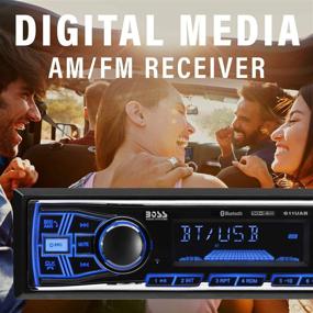 img 2 attached to BOSS Audio Systems 611UAB - Single Din Multimedia Car Stereo with Bluetooth, Hands-Free Calling, Built-in Microphone, MP3 Player, USB Port, AUX Input, AM/FM Radio