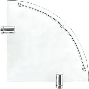 img 1 attached to 🛁 MODONA Oval Series Corner Glass Shelf with Pre-Installed Rail - Polished Chrome - 5 Year Warranty