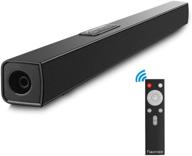 upgraded fuloxtech tv sound bar - 36.5-inch 40w 2.0 channel wireless &amp; wired bluetooth sound bars for home theater surround speakers – includes optical cable, remote control - black (upgraded version) logo