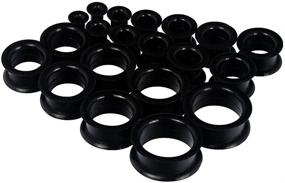 img 4 attached to 🔌 Premium 2g-1" Silicone Plugs Kit - Soft Ear Expander Tunnels for Gauges - Stretching Set 6-25MM