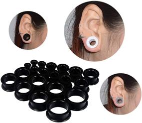 img 3 attached to 🔌 Premium 2g-1" Silicone Plugs Kit - Soft Ear Expander Tunnels for Gauges - Stretching Set 6-25MM