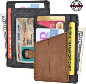 img 3 attached to Genuine Leather Minimalist Wallet - Ultimate Men's Accessory with Blocking Technology