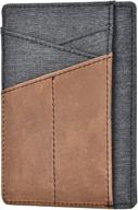 genuine leather minimalist wallet - ultimate men's accessory with blocking technology logo