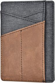 img 4 attached to Genuine Leather Minimalist Wallet - Ultimate Men's Accessory with Blocking Technology