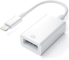 img 4 attached to Apple MFi Certified Lightning to USB Camera Adapter USB 3.0 OTG Cable Compatible with iPhone/iPad- Supports Connect Card Reader, U Disk, Keyboard, Mouse, USB Flash Drive - Plug & Play