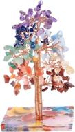 mookaitedecor 7 chakra crystal tree: wealth and luck money tree decoration with geode agate slice base (4.7-6 inches) логотип