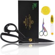 🧵 bihrtc 9 inch dressmaker scissors: high carbon steel fabric shears for sewing, embroidery, and craft cutting – industrial grip tailor scissors with tape measure – perfect for quilting, ceremonial, and stylist use logo