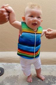 img 1 attached to 👶 Exquisite Handmade Mexican Serape Baby Vest - Perfect Baby Shower Gift for Boys or Girls - Exceptional Newborn Baby Clothing