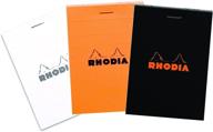 📚 rhodia top staplebound no. 11 graph notepad (3 x 4) - black, white, and orange, set of 3 - product review and buying guide logo