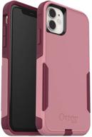 🌹 otterbox commuter series case for iphone 11 - cupids way: elegant rosemarine pink/red plum protection logo