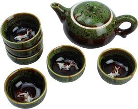 img 4 attached to 🍚 Chinese Antique Porcelain Breakfast Set