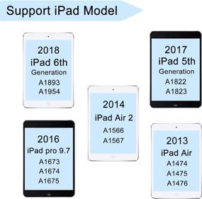 img 3 attached to SZILBZ iPad Keyboard Case 9.7 for iPad 2018 (6th Generation), iPad 2017 (5th Generation), iPad Pro 9.7, iPad Air 2 & 1 - 360 Rotatable & 180 Flip Ultra-thin - 7 Color Backlit - Auto Wake Sleep (Bright White)