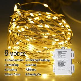 img 1 attached to Zipazoe 17Ft Waterproof Battery Operated LED Fairy Lights: Ideal for Dorm Bedroom, Patio, Home, Christmas, Wedding, Holiday Decor & Summer Party Decorations