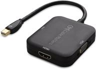 🔌 адаптер cable matters mini displayport в hdmi с vga и dvi - черный 3-в-1 конвертер для thunderbolt 2 и thunderbolt - поддержка разрешения 4k через hdmi логотип