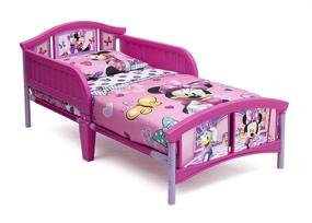 img 4 attached to 👶 Delta Children Plastic Toddler Bed, Disney Minnie Mouse: Comfortable and Safe Sleeping Solution for Your Little One