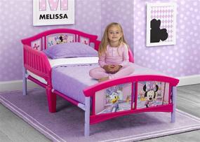 img 1 attached to 👶 Delta Children Plastic Toddler Bed, Disney Minnie Mouse: Comfortable and Safe Sleeping Solution for Your Little One