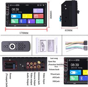 img 3 attached to Бинайз 7-дюймовое автомобильное стерео радио: Apple Carplay, Android Auto, двойной динамический сенсорный экран, Bluetooth-головное устройство с MP5-плеером, FM/AM-приемник - обратный вход изображения, управление колесом, USB, пульт дистанционного управления