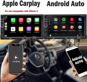 img 1 attached to Бинайз 7-дюймовое автомобильное стерео радио: Apple Carplay, Android Auto, двойной динамический сенсорный экран, Bluetooth-головное устройство с MP5-плеером, FM/AM-приемник - обратный вход изображения, управление колесом, USB, пульт дистанционного управления