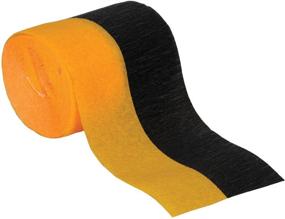 img 1 attached to Party Accessory: FR Black and Golden-Yellow Crepe Streamer - Streamer Package (1 count)