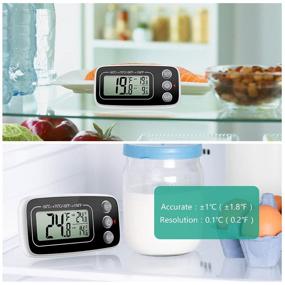 img 3 attached to 🌡️ ORIA Refrigerator Thermometer: Accurate Digital Indoor Temperature Monitor for Fridge, Freezer, and Room – 2 Pack